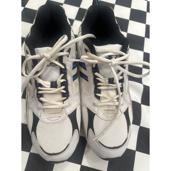 Starter Mens White Blue Athletic Walking dad Shoes Sneakers Size 11W dad
